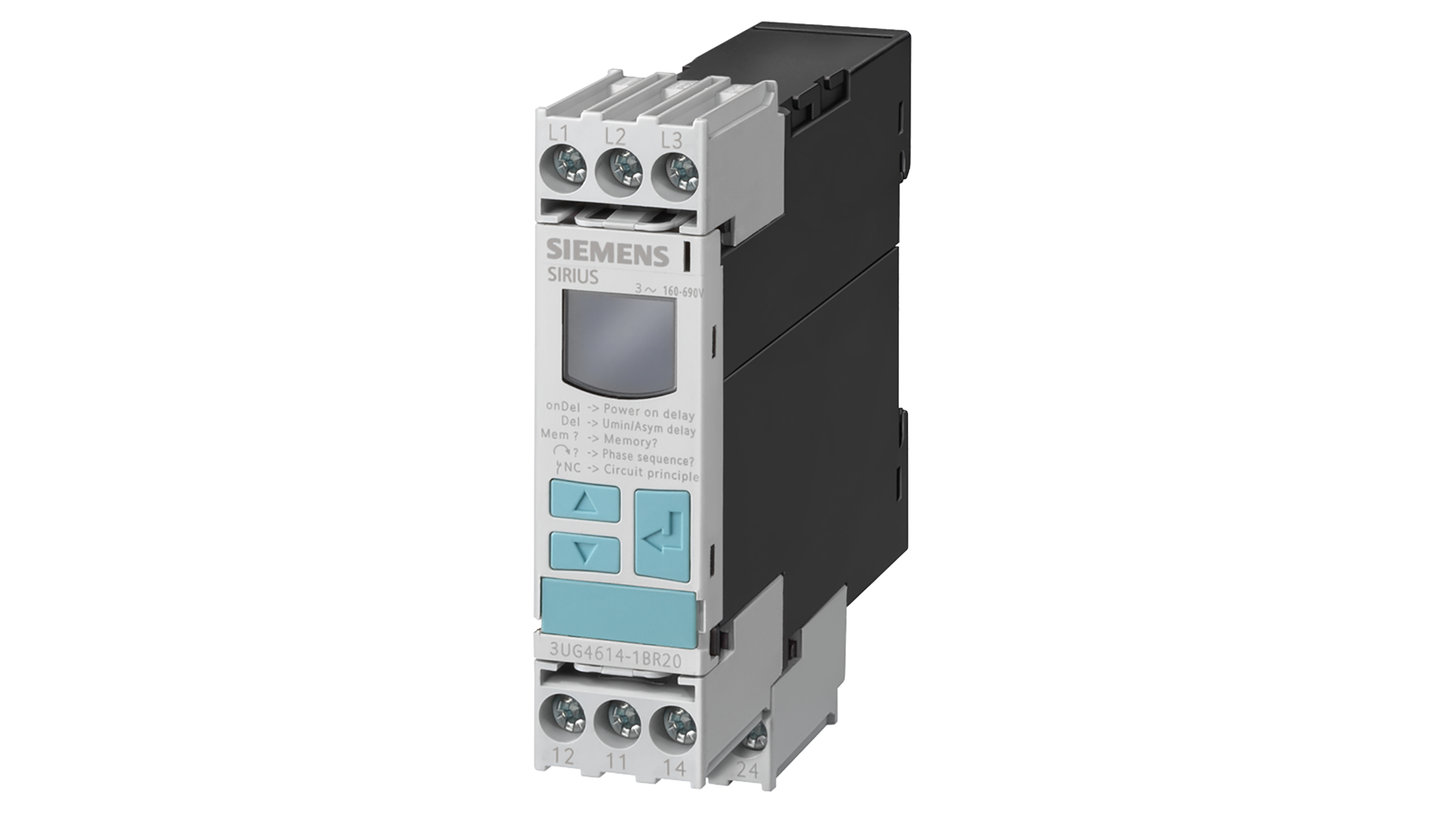 Siemens Monitoring Relay 3PH, Over-/under-current, LC Display, 400V AC